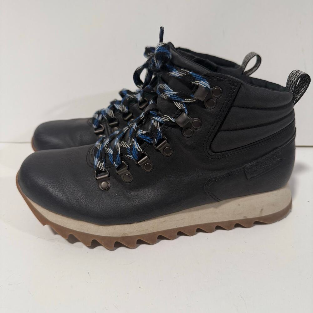 Merrell Women's Alpine Hiker Boots Ankle Black‎ Faux Leather 8.5